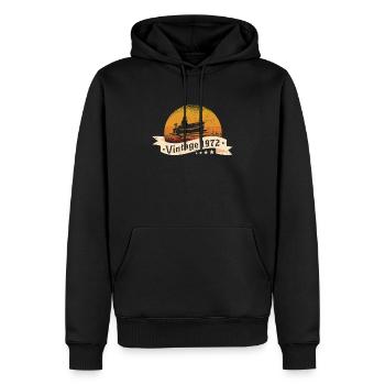 Angler Jahrgang 1972 Geburtstag Angelboot - Männer Premium Bio Hoodie - Schwarz - Vorne - Nico (187cm)