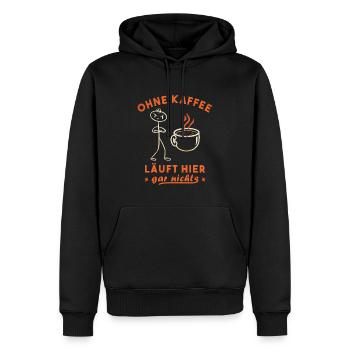 Kaffeetrinker Morgenmuffel Kaffeeliebhaber - Männer Premium Bio Hoodie - Schwarz - Vorne - Nico (187cm)