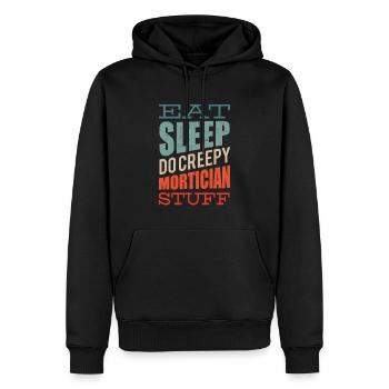 Bestattungsfachkraft Friedhofsgärtner Friedhof - Männer Premium Bio Hoodie - Schwarz - Vorne - Nico (187cm)