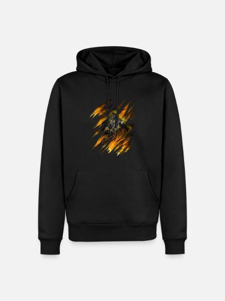 Pompier Pompier Professionnel Pompiers - Sweat à capuche Premium bio Homme - noir