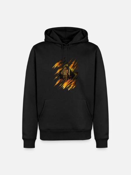 Pompier Pompier Professionnel Pompiers - Sweat à capuche Premium bio Homme - noir