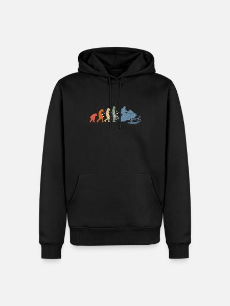 Snowmobile driver Snowmobile Evolution - Men’s Premium Organic Hoodie - black
