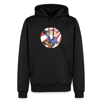 Musik-Disk-Jockey DJ Vinyl-Plattenspieler Japan - Männer Premium Bio Hoodie - Schwarz - Vorne - Nico (187cm)