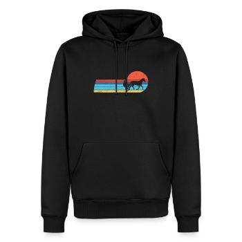 Harnais de chevaux de trot Chevaux de sport équestre - Sweat à capuche Premium bio Homme - noir - Devant - Nico (187cm)