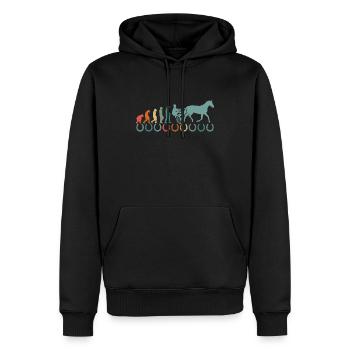 Harnais de chevaux de trot Chevaux de sport équestre - Sweat à capuche Premium bio Homme - noir - Devant - Nico (187cm)