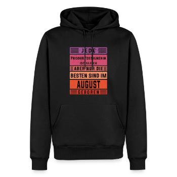 Technischer Geburtstag August geboren - Männer Premium Bio Hoodie - Schwarz - Vorne - Nico (187cm)