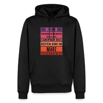 Technischer Geburtstag März geboren - Männer Premium Bio Hoodie - Schwarz - Vorne - Nico (187cm)