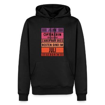 Optikerin Geburtstag Juli geboren Handwerker - Männer Premium Bio Hoodie - Schwarz - Vorne - Nico (187cm)