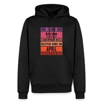 Koch Geburtstag April geboren Hobby Köchin - Männer Premium Bio Hoodie - Schwarz - Vorne - Nico (187cm)