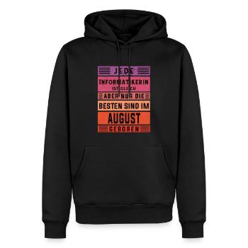 Programmierer Geburtstag August geboren - Männer Premium Bio Hoodie - Schwarz - Vorne - Nico (187cm)