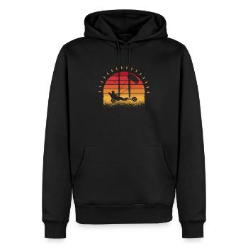 Strand-Kite Windracer Land-Kite Kite-Strandsegler - Männer Premium Bio Hoodie - Schwarz - Vorne - Nico (187cm)