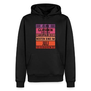 Glaserinei Geburtstag Juli geboren Glaserin - Männer Premium Bio Hoodie - Schwarz - Vorne - Nico (187cm)