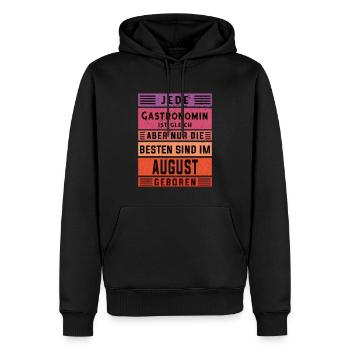 Restaurant Wirt Geburtstag August geboren - Männer Premium Bio Hoodie - Schwarz - Vorne - Nico (187cm)