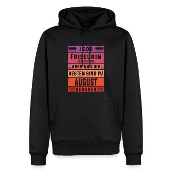 Haarstylist Geburtstag August geboren Friseurin - Männer Premium Bio Hoodie - Schwarz - Vorne - Nico (187cm)