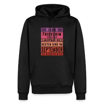 Haarstylist Geburtstag September geboren Friseurin - Männer Premium Bio Hoodie - Schwarz - Vorne - Nico (187cm)