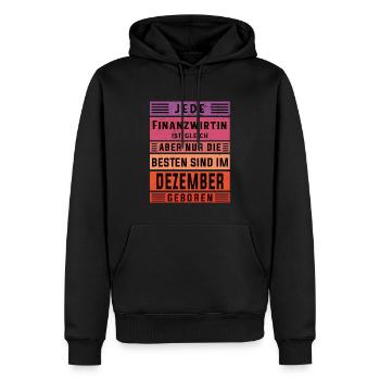 Finanzamt Geburtstag Dezember geboren Finanzwirtin - Männer Premium Bio Hoodie - Schwarz - Vorne - Nico (187cm)