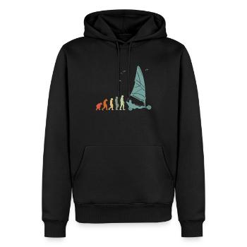 Plage Voile Windracer Land Sailers Land Sailors - Sweat à capuche Premium bio Homme - noir - Devant - Nico (187cm)