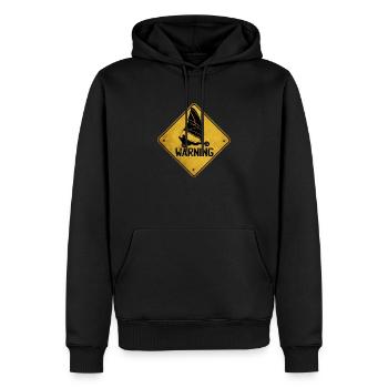 Plage Voile Windracer Land Sailers Land Sailors - Sweat à capuche Premium bio Homme - noir - Devant - Nico (187cm)
