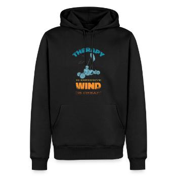 Strand-Kite Windracer Land-Kite Kite-Strandsegler - Männer Premium Bio Hoodie - Schwarz - Vorne - Nico (187cm)