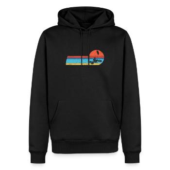 Strand-Kite Windracer Land-Kite Kite-Strandsegler - Männer Premium Bio Hoodie - Schwarz - Vorne - Nico (187cm)