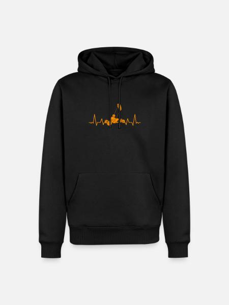 Beach Kite Windracer Land Kite Kite Beach Sailor - Men’s Premium Organic Hoodie - black