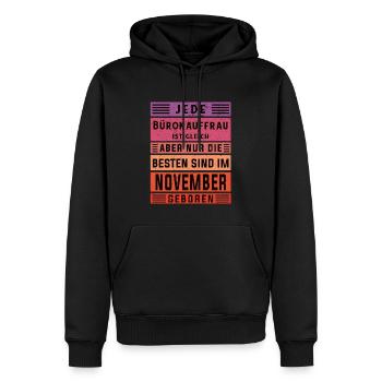 Angestellter Geburtstag November geboren - Männer Premium Bio Hoodie - Schwarz - Vorne - Nico (187cm)