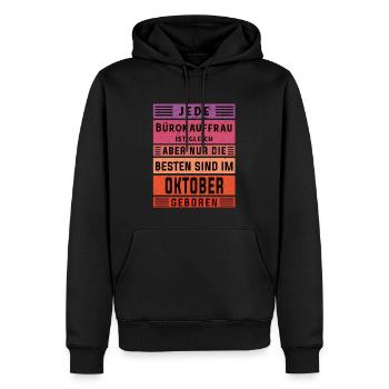 Angestellter Geburtstag Oktober geboren - Männer Premium Bio Hoodie - Schwarz - Vorne - Nico (187cm)