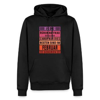 Angestellter Geburtstag Februar geboren - Männer Premium Bio Hoodie - Schwarz - Vorne - Nico (187cm)