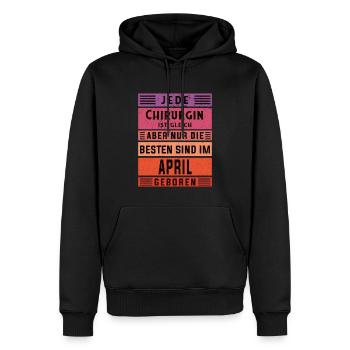 Krankenhaus Arzt Geburtstag April geboren - Männer Premium Bio Hoodie - Schwarz - Vorne - Nico (187cm)