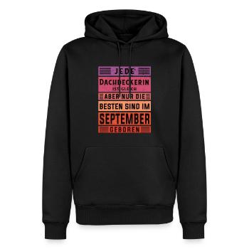 Handwerker Geburtstag September geboren - Männer Premium Bio Hoodie - Schwarz - Vorne - Nico (187cm)
