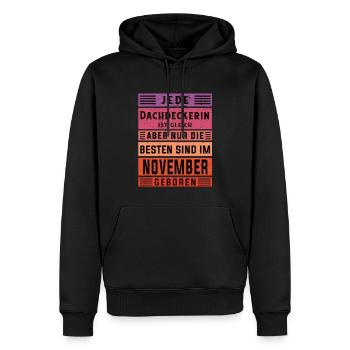 Handwerker Geburtstag November geboren - Männer Premium Bio Hoodie - Schwarz - Vorne - Nico (187cm)