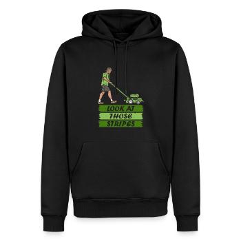 Regardez ces rayures Entretien de pelouse Citation pour jardin - Sweat à capuche Premium bio Homme - noir - Devant - Nico (187cm)