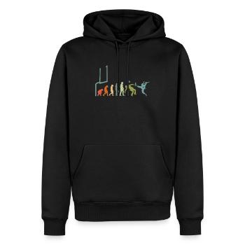 Football player Rugby-ball Football-Game Evolution - Men’s Premium Organic Hoodie - black - Front - Nico (187cm)