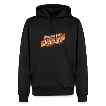 Dekorateur Geburtstag als Legende geboren - Männer Premium Bio Hoodie - Schwarz - Vorne - Nico (187cm)