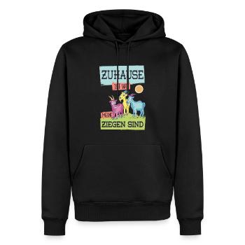 Ziegenzüchter Ziegenhirt Bauernhof lustige Sprüche - Männer Premium Bio Hoodie - Schwarz - Vorne - Nico (187cm)