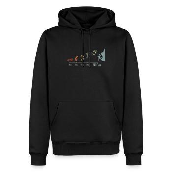 Bouldern Klettersport Felsklettern Bergsteigen - Männer Premium Bio Hoodie - Schwarz - Vorne - Nico (187cm)