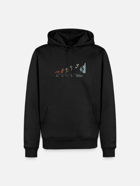 Escalade de bloc Escalade Alpinisme - Sweat à capuche Premium bio Homme - noir