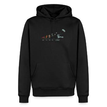 Sand Sailing Windracer Vintage Landsegler - Men’s Premium Organic Hoodie - black - Front - Nico (187cm)