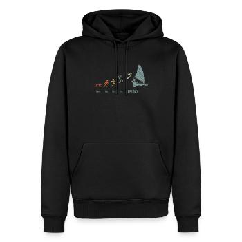 Sand Sailing Windracer Vintage Landsegler - Men’s Premium Organic Hoodie - black - Front - Nico (187cm)