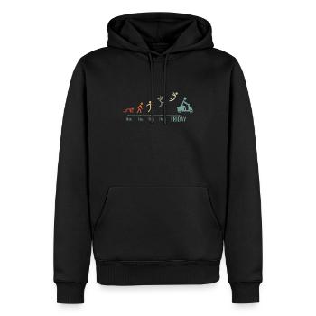 Scooter Rider Mobylette Scooter Driver Vintage - Sweat à capuche Premium bio Homme - noir - Devant - Nico (187cm)