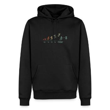 Disc Golf Player Disc Golfer Vintage Weekend - Men’s Premium Organic Hoodie - black - Front - Nico (187cm)