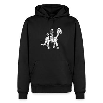 BMX Radfahrer BMX Bike BMX-Rampe MTB Dinosaurier - Männer Premium Bio Hoodie - Schwarz - Vorne - Nico (187cm)
