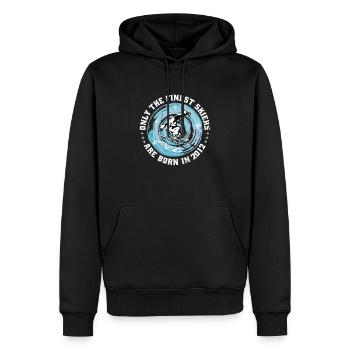 Skier Skifahrer Jahrgang 2012 Geburtstag Skilaufen - Männer Premium Bio Hoodie - Schwarz - Vorne - Nico (187cm)
