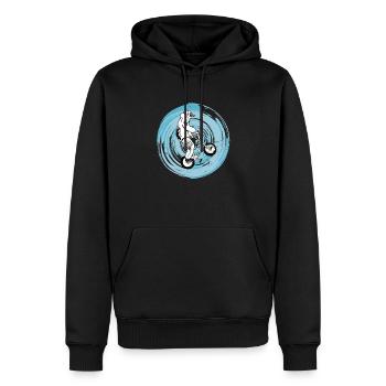 BMX Rad Radfahrer BMX Bike BMX-Rampe Vintage - Männer Premium Bio Hoodie - Schwarz - Vorne - Nico (187cm)