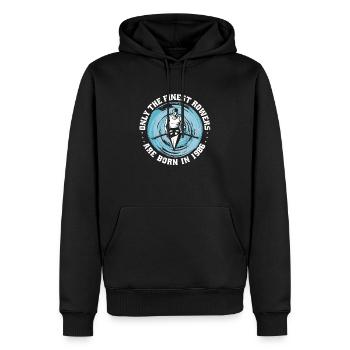 Kanus-Rudern Kanuten Ruderer Jahrgang 1986 - Männer Premium Bio Hoodie - Schwarz - Vorne - Nico (187cm)