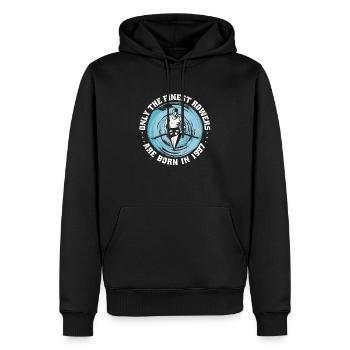 Kanus-Rudern Kanuten Ruderer Jahrgang 1997 - Männer Premium Bio Hoodie - Schwarz - Vorne - Nico (187cm)