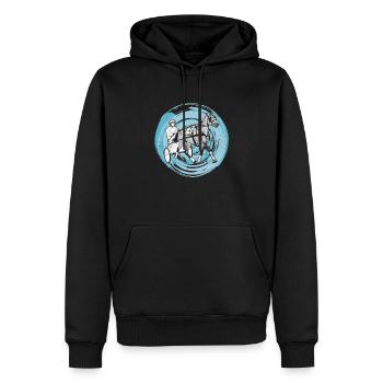Trotting cheval Trabrennsport Sport équestre Chevaux - Sweat à capuche Premium bio Homme - noir - Devant - Nico (187cm)