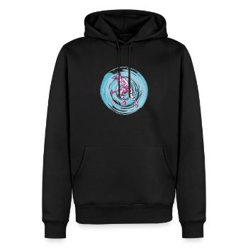 Feldhockeyspieler Hockey Hallenhockey Frauen - Männer Premium Bio Hoodie - Schwarz - Vorne - Nico (187cm)