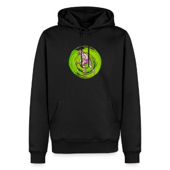 Feldhockeyspieler Hockey Hallenhockey Frauen - Männer Premium Bio Hoodie - Schwarz - Vorne - Nico (187cm)