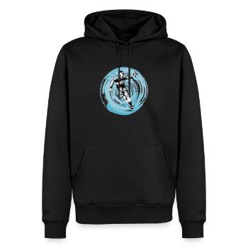 Handballspieler Handball-Ball Handballer Vintage - Männer Premium Bio Hoodie - Schwarz - Vorne - Nico (187cm)